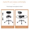 Generic Heavy-Duty Saddle Stool with Backrest and Wheels, Height-Adjustable, Swivel Design, Black view 4