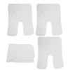 DECORNIJIA 4-Piece Professional U-Shaped Facial Towels, Soft Coral Fleece, White view 1