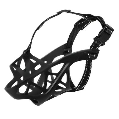 SHINEOFI Adjustable Bite-Resistant TPR Dog Muzzle