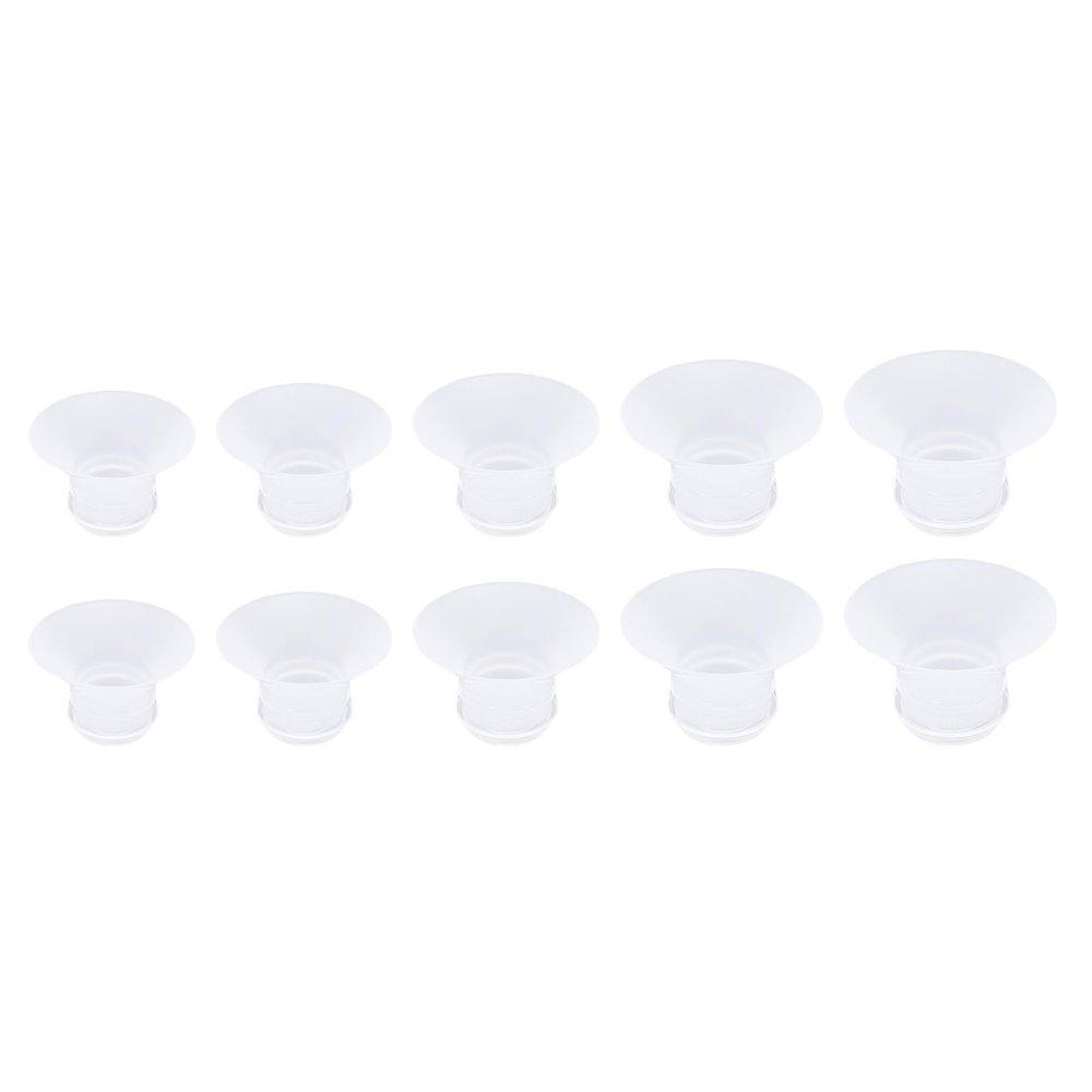 Fafeicy Breast Pump Flange Inserts, 5-Pack, 13/15/17/19/21 mm, Silicone Replacements for M5/M9 Pumps