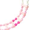 Haofy Bird Ladder Bridge, Wooden Swing for Macaws and Cockatiels, Improves Balance, Easy Installation, for Parakeets and Lovebirds (Pink, 23.6 in) view 2