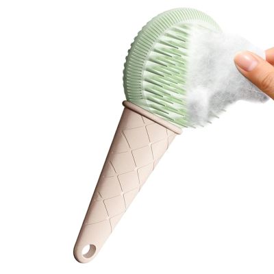 Pet Grooming Brush - Soft Bristle Massaging Tool