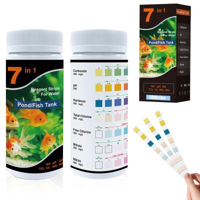 7-in-1 Aquarium Test Strips, 100 Count