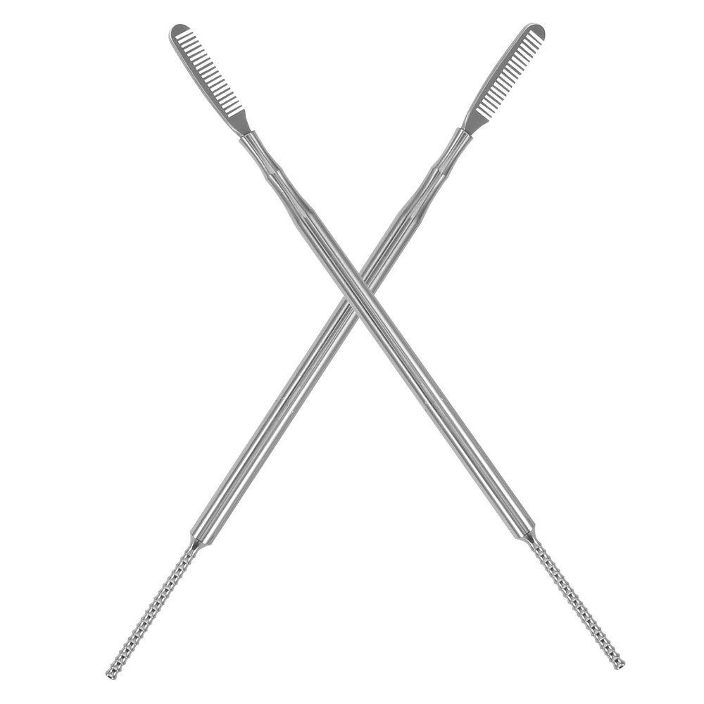 VICASKY 2-Piece Stainless Steel Eyelash Comb and Lash Separator