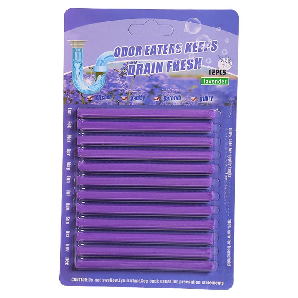 Drain Cleaner Sticks, 12-Pack, 20 cm, Odor Neutralizer