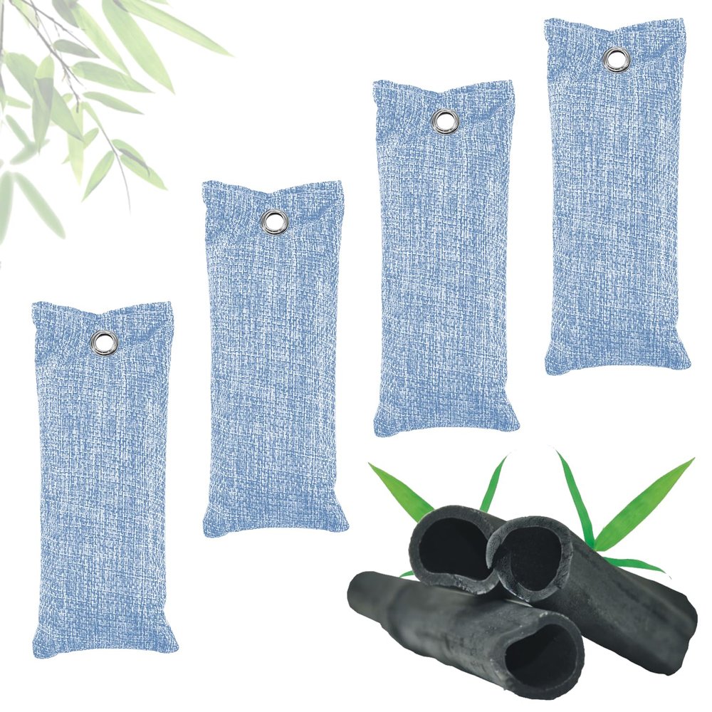 Tulov 4-Pack 100g Shoe Inserts with Bamboo Charcoal for Odor Control