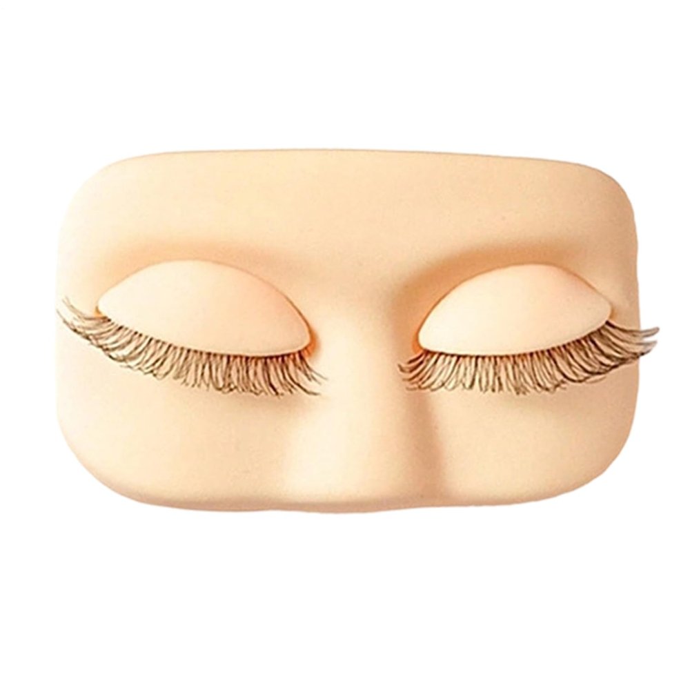 Eyelash Training Mannequin Head, Soft Realistic Silicone Model