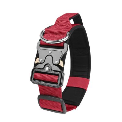 Alpha Dog Collar with Handle - Thick Adjustable Tactical Collar for Medium to Large Dogs