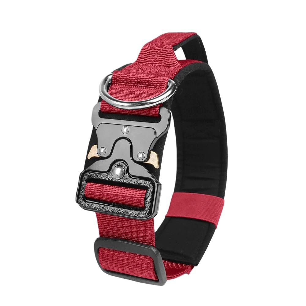 Alpha Dog Collar with Handle - Thick Adjustable Tactical Collar for Medium to Large Dogs