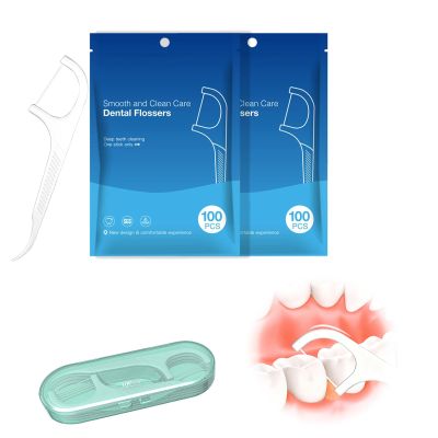 Ruvan 210 Dental Floss Sticks (With Portable Case)