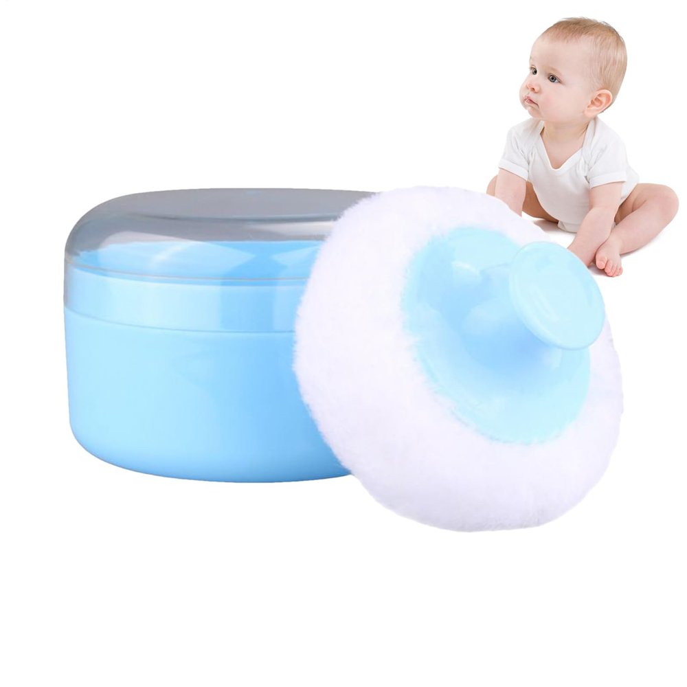 Body Powder Brush and Container, Loose Powder Box