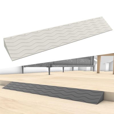 Rubber Threshold Ramp, Portable Wheelchair Transition Ramp