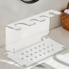 Generic Transparent Razor and Brush Stand, Space-Saving view 3