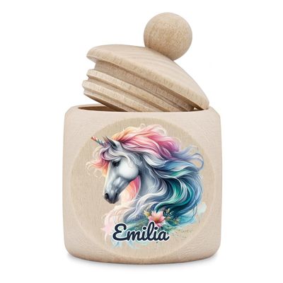 Polar-Effekt Personalized Baby Tooth Box for Girls with Unicorn Design