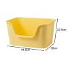 GJGHKLHL Open-Top Cat Litter Box with Splash Guard and High Sides, Yellow view 2