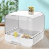 Parakeet Bird Bath and Cage Feeder, 2-in-1 Pull-Out Design view 2