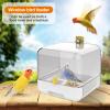 Parakeet Bird Bath and Cage Feeder, 2-in-1 Pull-Out Design view 3