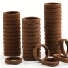 Lavema Hair Ties, Elastic Hair-Friendly Ponytail Holders Without Metal, for Women, Girls & Children, Various Colors & Pack Sizes, 4 cm, Brown, 100 Pieces view 1