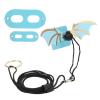 AKLOSIPY Blue Lizard Leash and Harness Set with Christmas Hat and Scarf for Bearded Dragons and Small Reptiles view 2