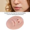 5D Silicone Nose and Mouth Model, Soft Realistic Lip Piercing Practice Model, Brown view 3