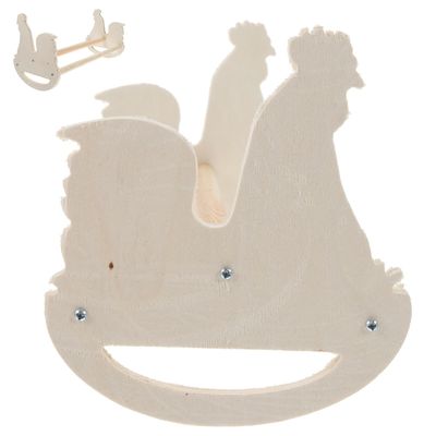 Homoyoyo Beige Chicken-Shaped Perch Stand for Poultry
