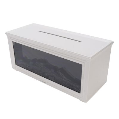 Cryfokt Fireplace Aromatherapy Device, Quiet Ultrasonic Flame Diffuser for Home and Office Yoga (White)