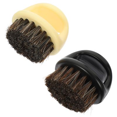 Hohopeti 2-Piece Men's Beard Brushes with Ergonomic Handles and Sturdy Bristles