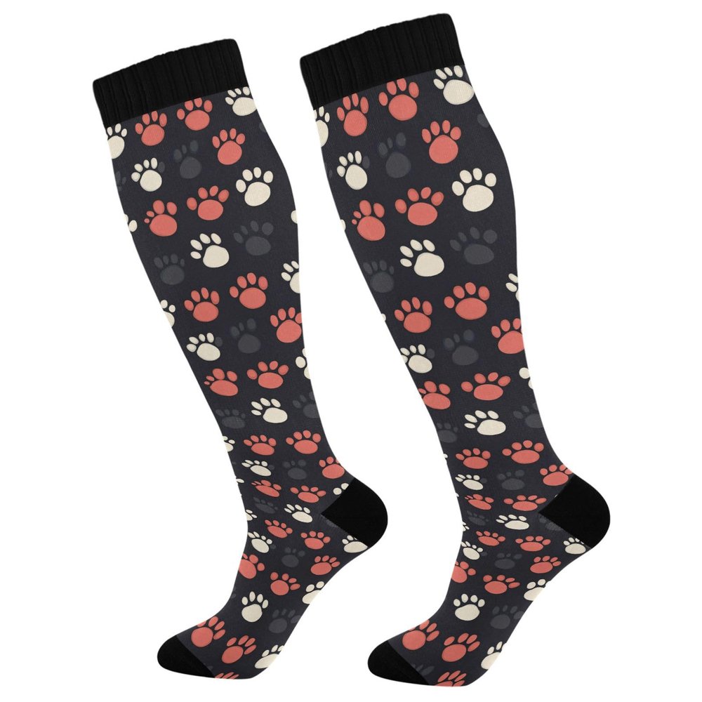 Katze Compression Socks, Athletic Travel Socks for Circulation, Pregnancy and Outdoor Use, Women's, 1 Pair, 50 cm