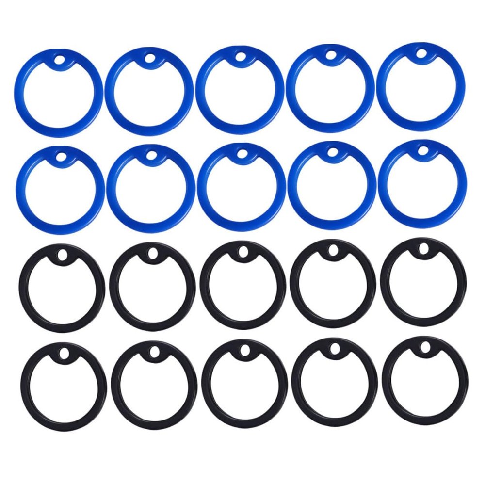 Veemoon 20 Pack Silicone Dog Tag Mute Rings