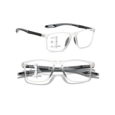 Banogalle Zoom Reading Glasses, Sporty Progressive Auto-Focus Glasses with Blue-Light Protection for Presbyopia (Clear-5, 1.0x)