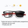 Banogalle Zoom Reading Glasses, Sporty Progressive Auto-Focus Glasses with Blue-Light Protection for Presbyopia (Clear-5, 1.0x) view 3