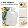 Hot Water Bottle with Sunflowers and Butterflies, Soft Cover, 2 L view 4