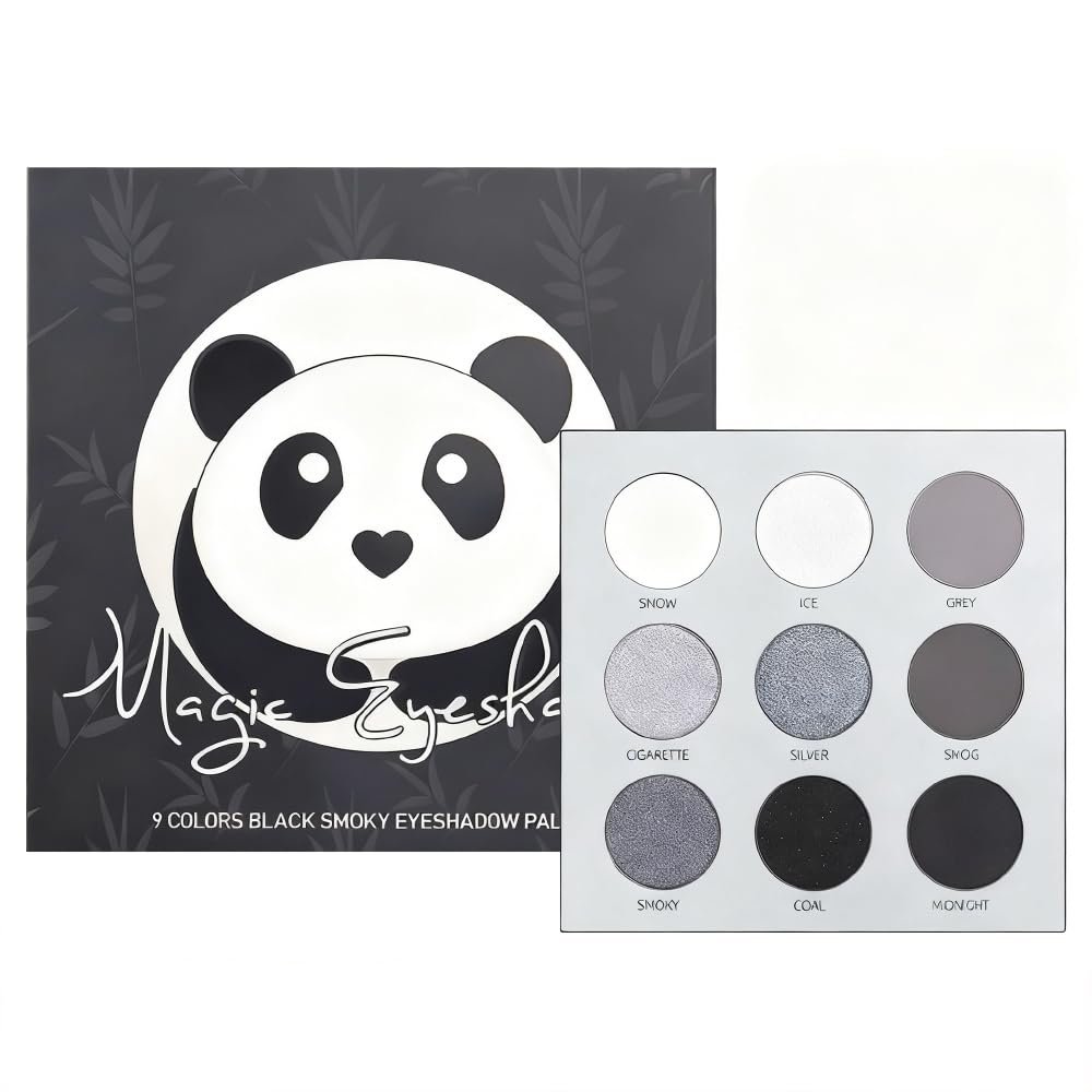 9-Color Brown Eyeshadow Palette, Matte and Shimmer