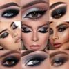 9-Color Brown Eyeshadow Palette, Matte and Shimmer view 2