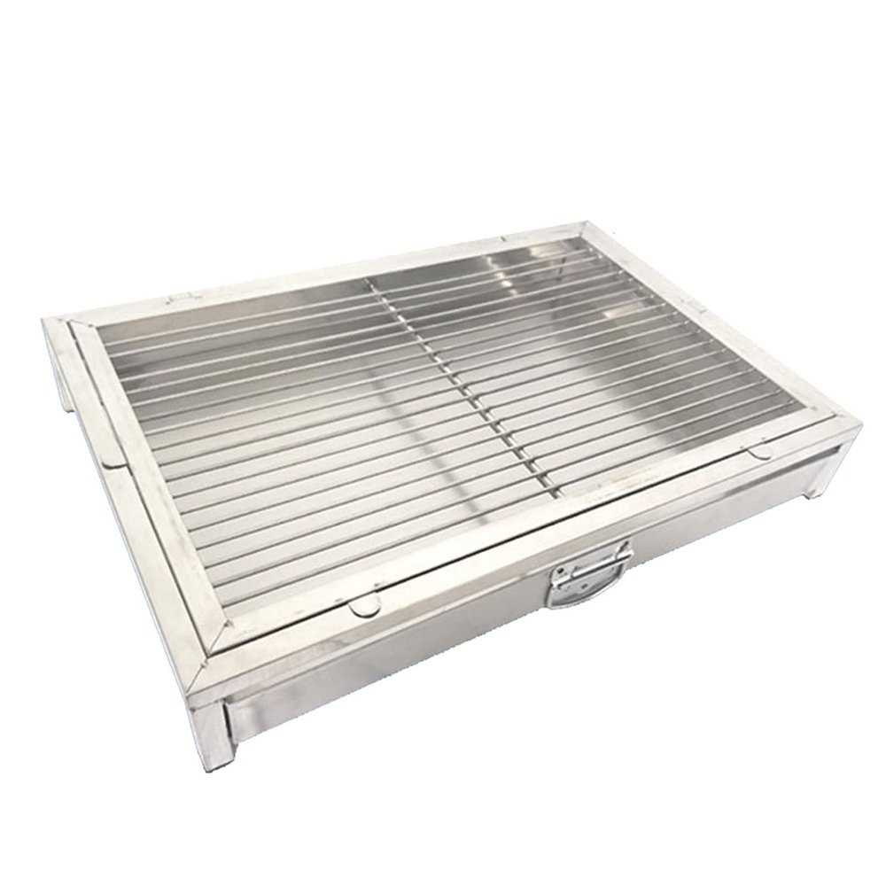 Stainless Steel Dog Training Toilet with Lockable Tray, 106 × 76 × 7.5 cm