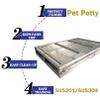 Dog Toilet Training Tray, Stainless Steel, Large Capacity (201 SUS, 123 × 80 × 7.5 cm) view 3
