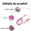 fKiZanthene Dog Collar and Leash Set, Pink with Paw Prints view 3