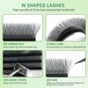 GLAMLASH 3D W Lash Extensions, Premade Fans, Volume (3D, 0.07, C, 15 mm) view 3