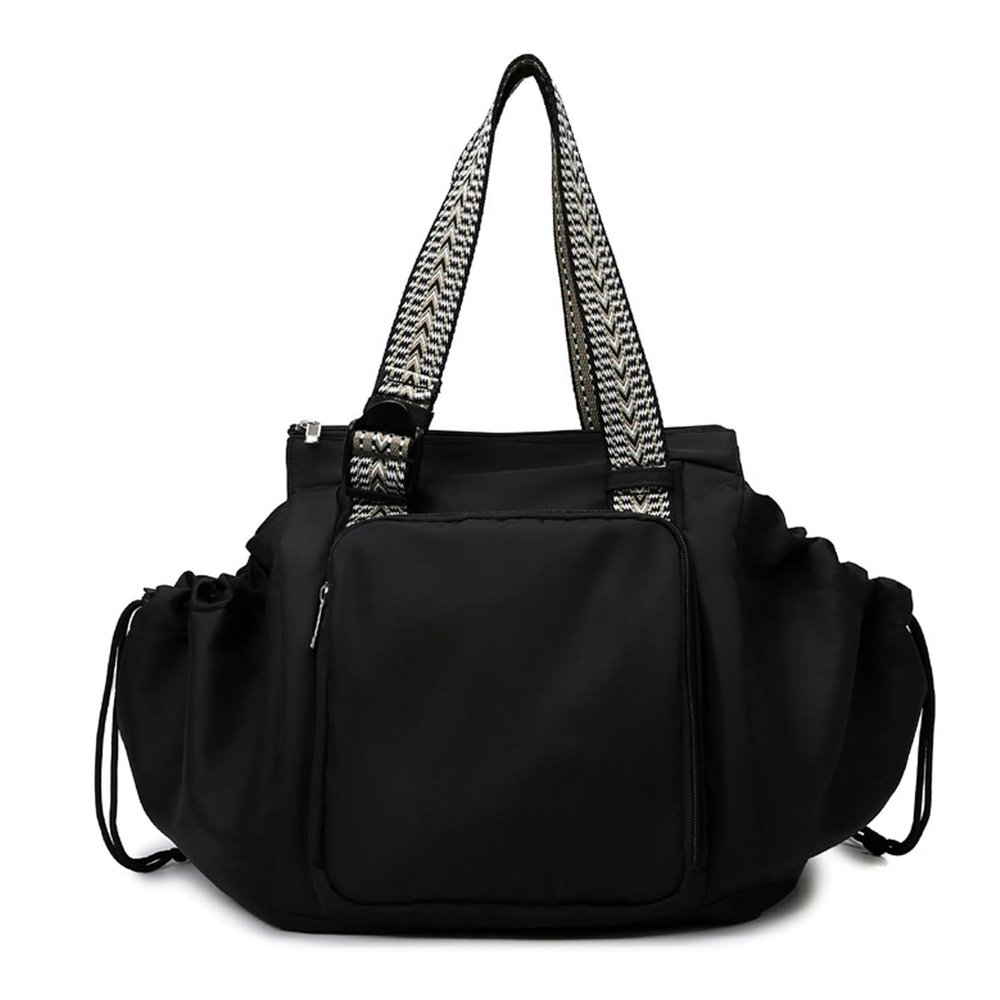 YIUPEDRFG Smart Tote Backpack Diaper Bag with Multiple Storage Options, Waterproof Oxford Fabric, Multifunctional, Black