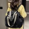 YIUPEDRFG Smart Tote Backpack Diaper Bag with Multiple Storage Options, Waterproof Oxford Fabric, Multifunctional, Black view 3