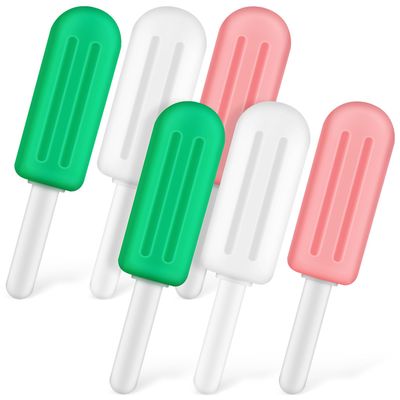 Silicone Aligner Chewies with Handles, 6-Piece Popsicle Shape