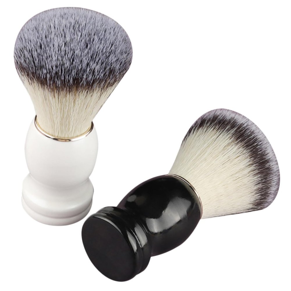 Yardwe 2-Pack Shaving Brushes with Wooden Handles and Nylon Bristles