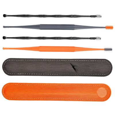 WEKAMOS 2-Piece Portable Silicone and Stainless Steel Earwax Remover
