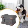 FewNvWa Pet Cremation Urn, Cement Memorial Box for Dogs or Cats, Gray view 2
