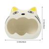 TEHAUX Ceramic Nest for Hamsters, Cooling Summer Cat Shape, Decorative view 2