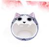 TEHAUX Ceramic Nest for Hamsters, Cooling Summer Cat Shape, Decorative view 3
