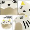 TEHAUX Ceramic Nest for Hamsters, Cooling Summer Cat Shape, Decorative view 4