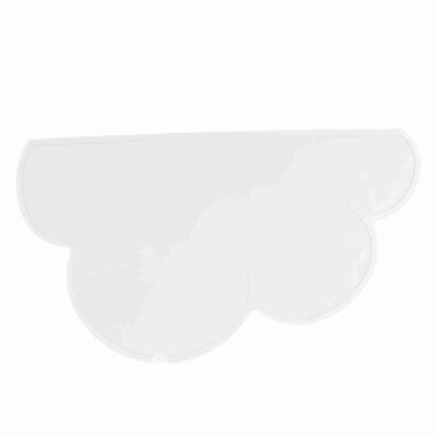 Tnfeeon Cat Feeding Mat, Cloud-Shaped Silicone, Waterproof Bowl Mat for Small to Medium Cats and Dogs, 47 x 25.9 cm (White)