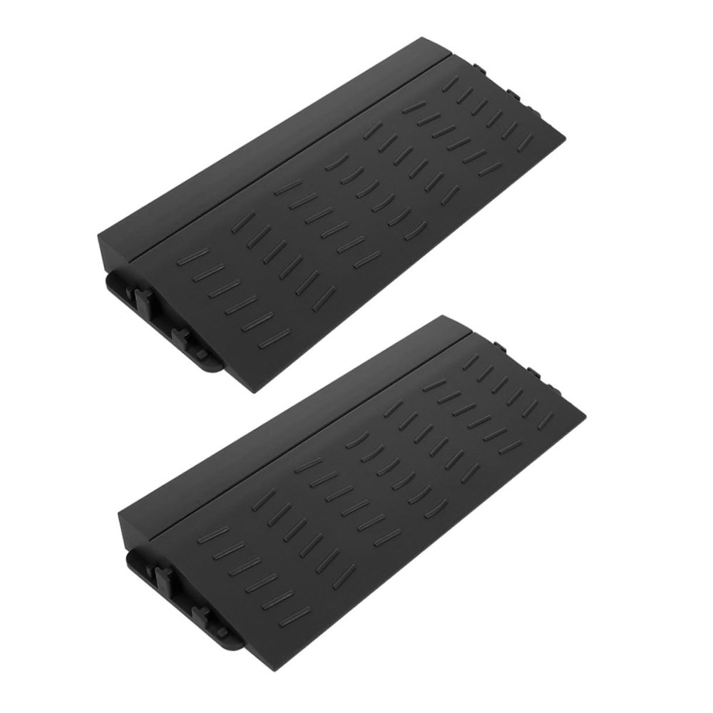 DOITOOL Threshold Ramp for Robot Vacuums, Black Plastic, 2-Pack