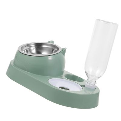 Homoyoyo Automatic Water Bowl and Food Dispenser for Dogs and Cats, Green